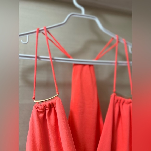 ⚫️ BOGO SoHo women’s open front tank top neon orange/pink size S/M FESTIVAL - Picture 2 of 7